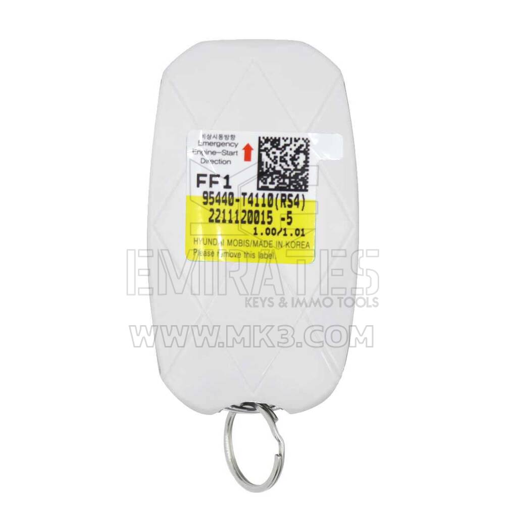 Nuova chiave remota intelligente Genesis G90RS4 2022 originale / OEM 6 + 1 pulsanti 433 MHz Colore bianco Numero parte OEM: 95440-T4110 - ID FCC: TQ8-FOB-4F53U | Chiavi degli Emirati