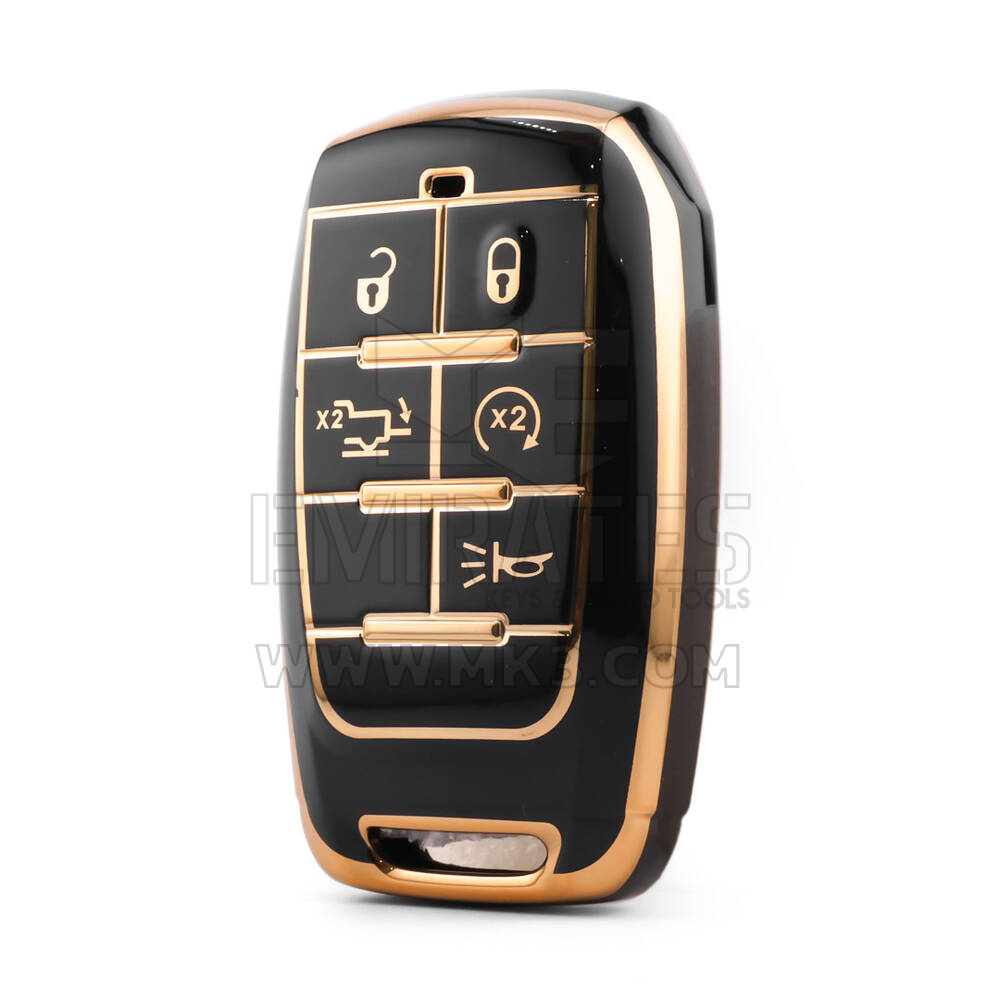 غطاء نانو عالي الجودة لمفتاح ريموت جيب 5 أزرار باللون الأسود Jeep-D11J5B