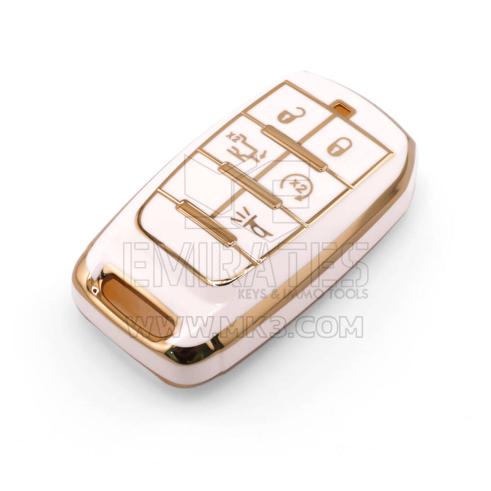 New Aftermarket Nano High Quality Cover For Jeep Remote Key 5 Button White Color Jeep-D11J5B | Emirates Keys