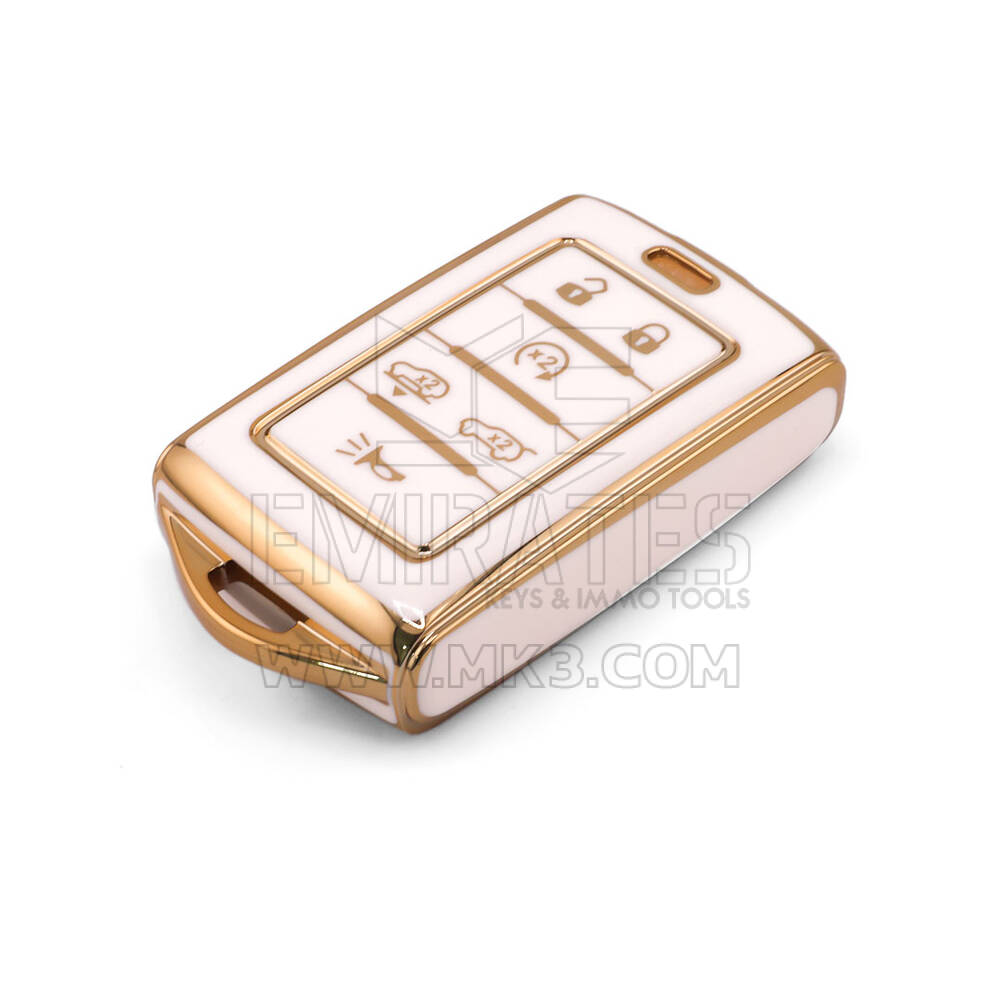 Nova capa de reposição Nano de alta qualidade para Jeep Remote Key 6 botões cor branca Jeep-E11J6 | Chaves Emirates