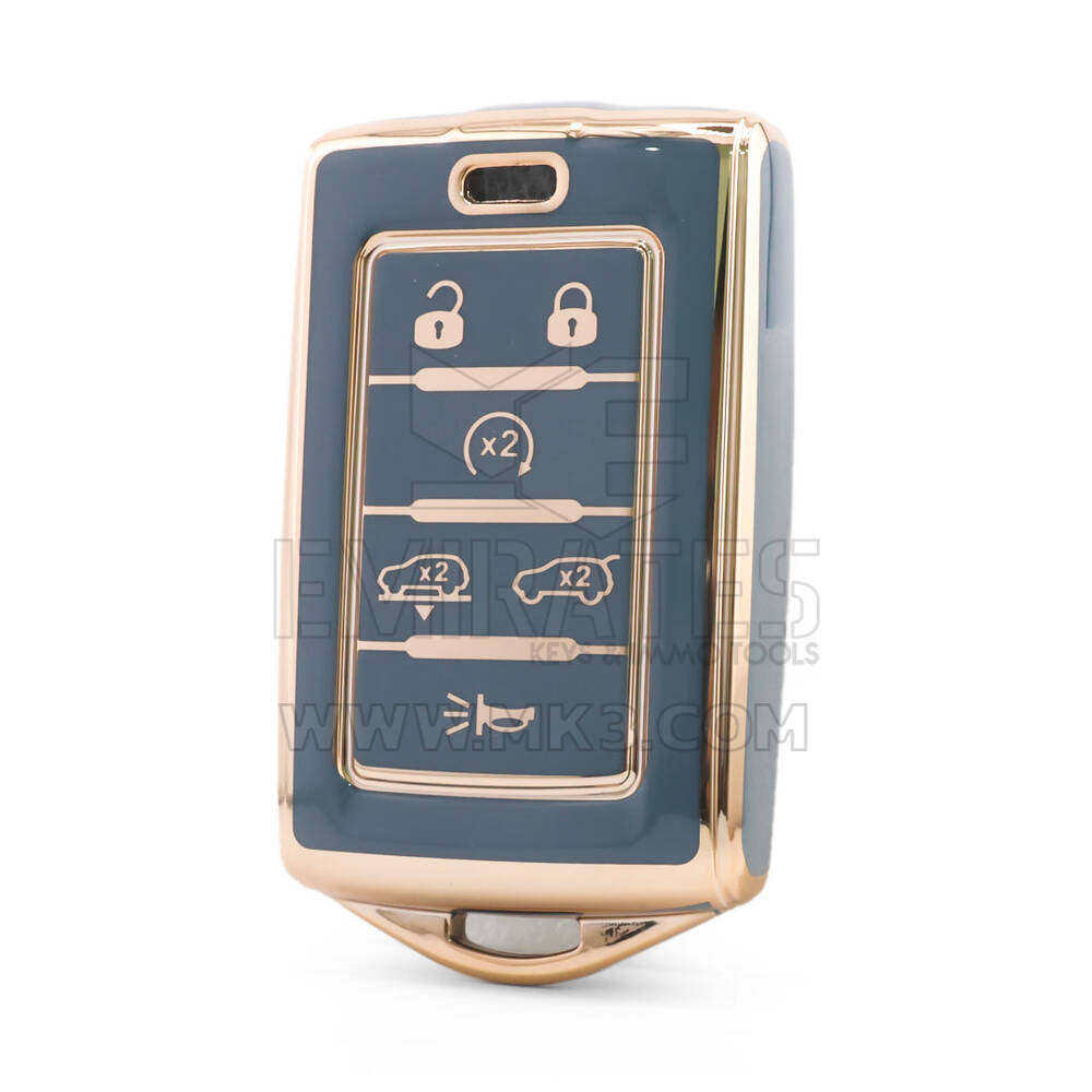 Nano High Quality Cover For Jeep Remote Key 6 Button Gray Color Jeep-E11J6