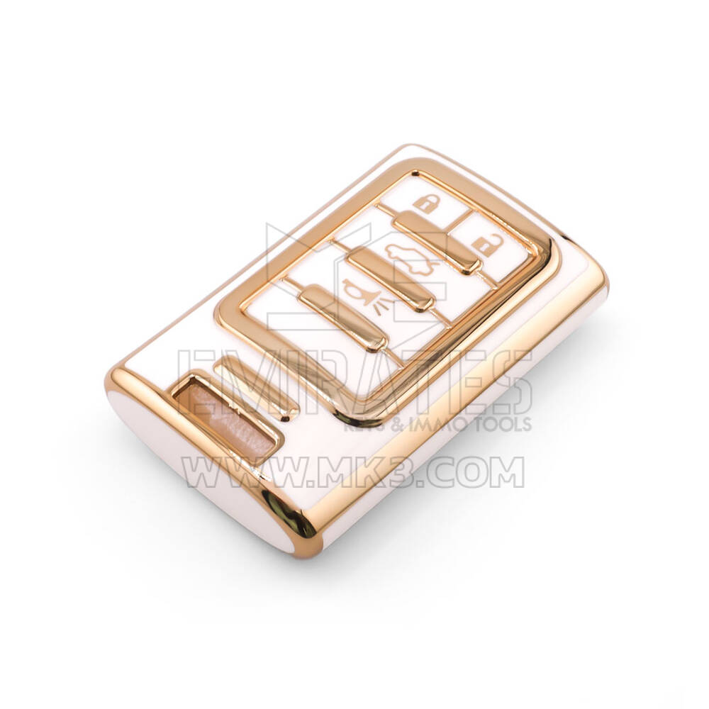 Nuova cover aftermarket nano di alta qualità per chiave telecomando Cadillac a 4 pulsanti, colore bianco CDLC-C11J4 | Emirates Keys