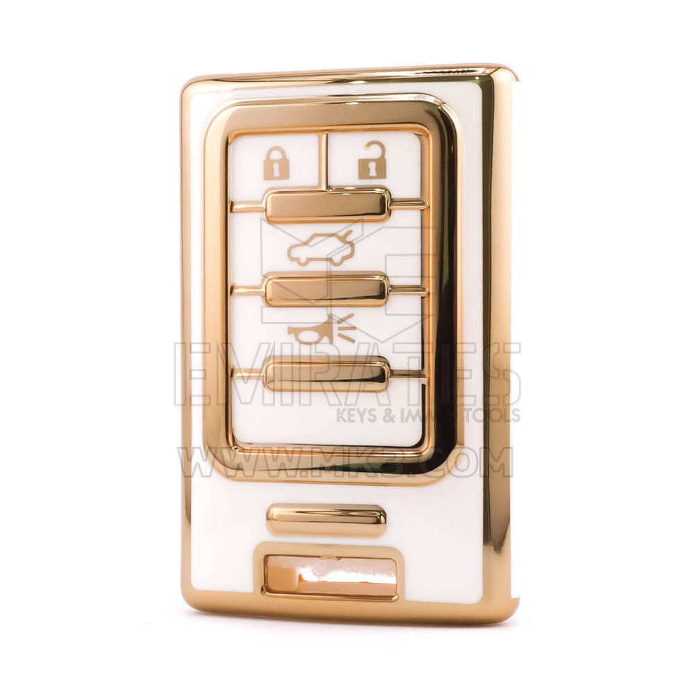 Cover di alta qualità nano per chiave telecomando Cadillac 4 pulsanti colore bianco CDLC-C11J4