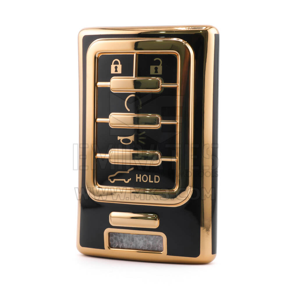 Housse Nano de haute qualité pour clé télécommande Cadillac 5 boutons couleur noire CDLC-C11J5B