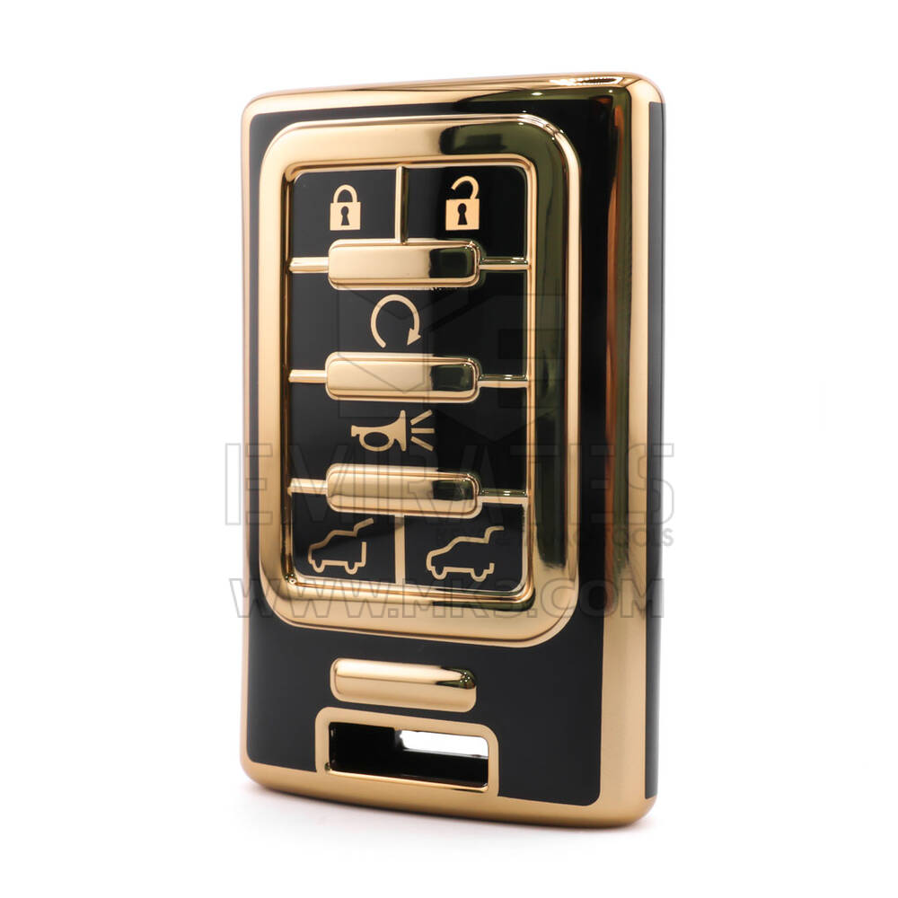 Nano High Quality Cover For Cadillac Remote Key 6 Button Black Color CDLC-C11J6