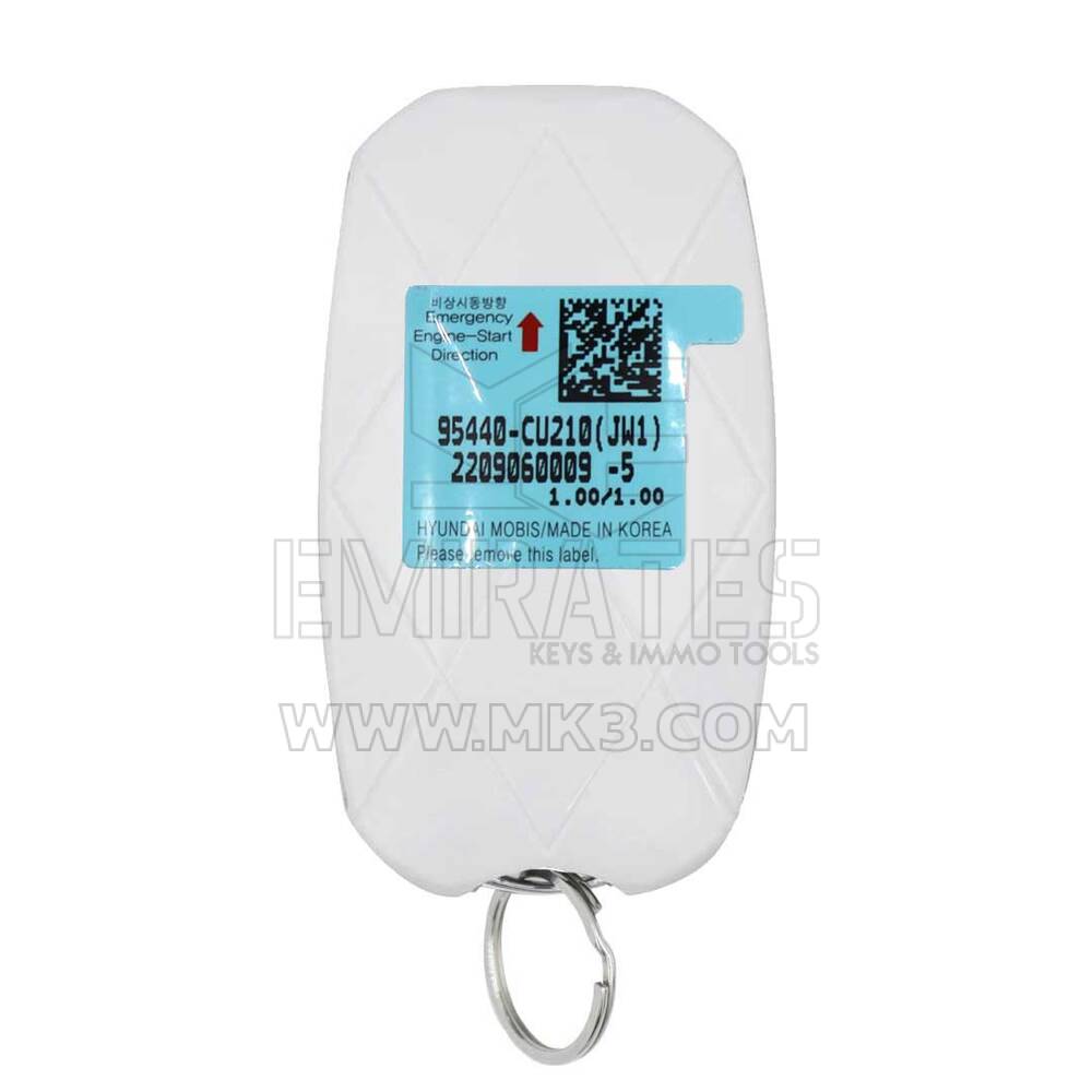 Nuova chiave remota intelligente Genesis GV60 2022 originale / OEM 5 + 1 pulsanti 433 MHz Colore bianco Numero parte OEM: 95440-CU210 - ID FCC: TQ8-FOB-4F53M | Chiavi degli Emirati