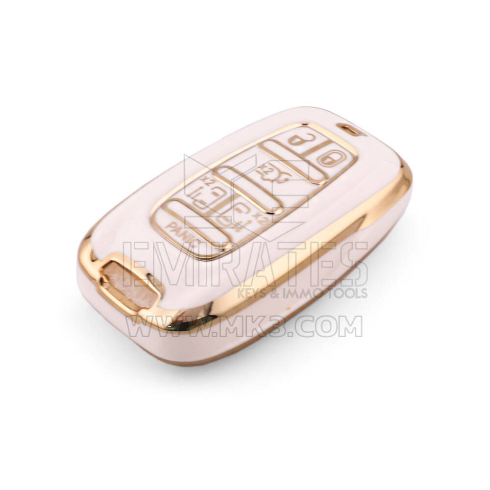 Nueva funda de repuesto de alta calidad para mando a distancia Chrysler de 6 botones, color blanco CRSL-B11J6 | Emirates Keys