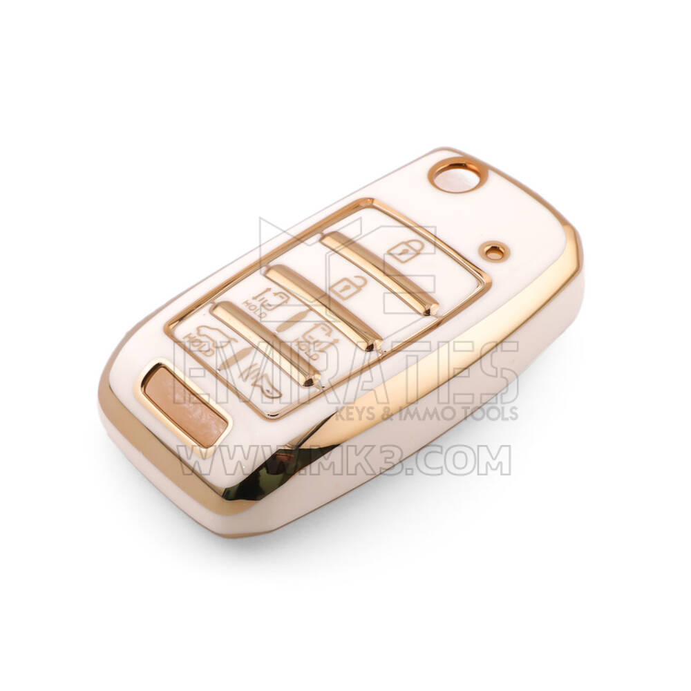 New Aftermarket Nano High Quality Cover For Kia Remote Key 6 Button White Color KIA-O11J6 | Emirates Keys