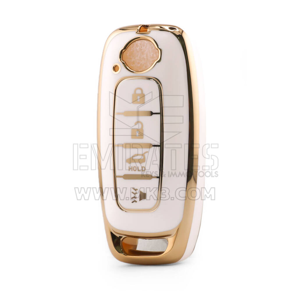 Nano High Quality Cover For Nissan Remote Key 4 Button White Color NS-C11J4B