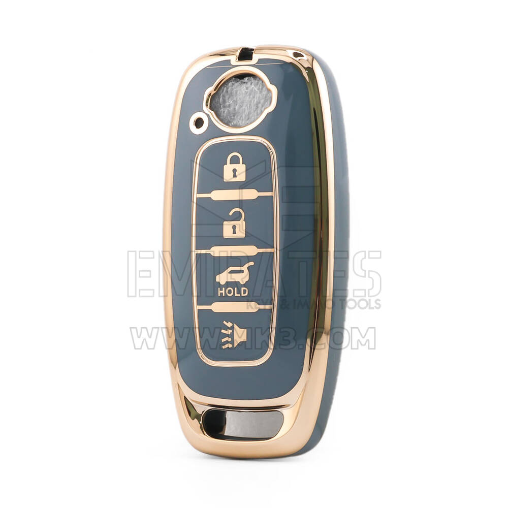 Nano High Quality Cover For Nissan Remote Key 4 Button Gray Color NS-C11J4B