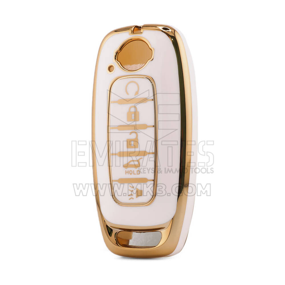 Nano High Quality Cover For Nissan Remote Key 5 Button White Color NS-C11J5