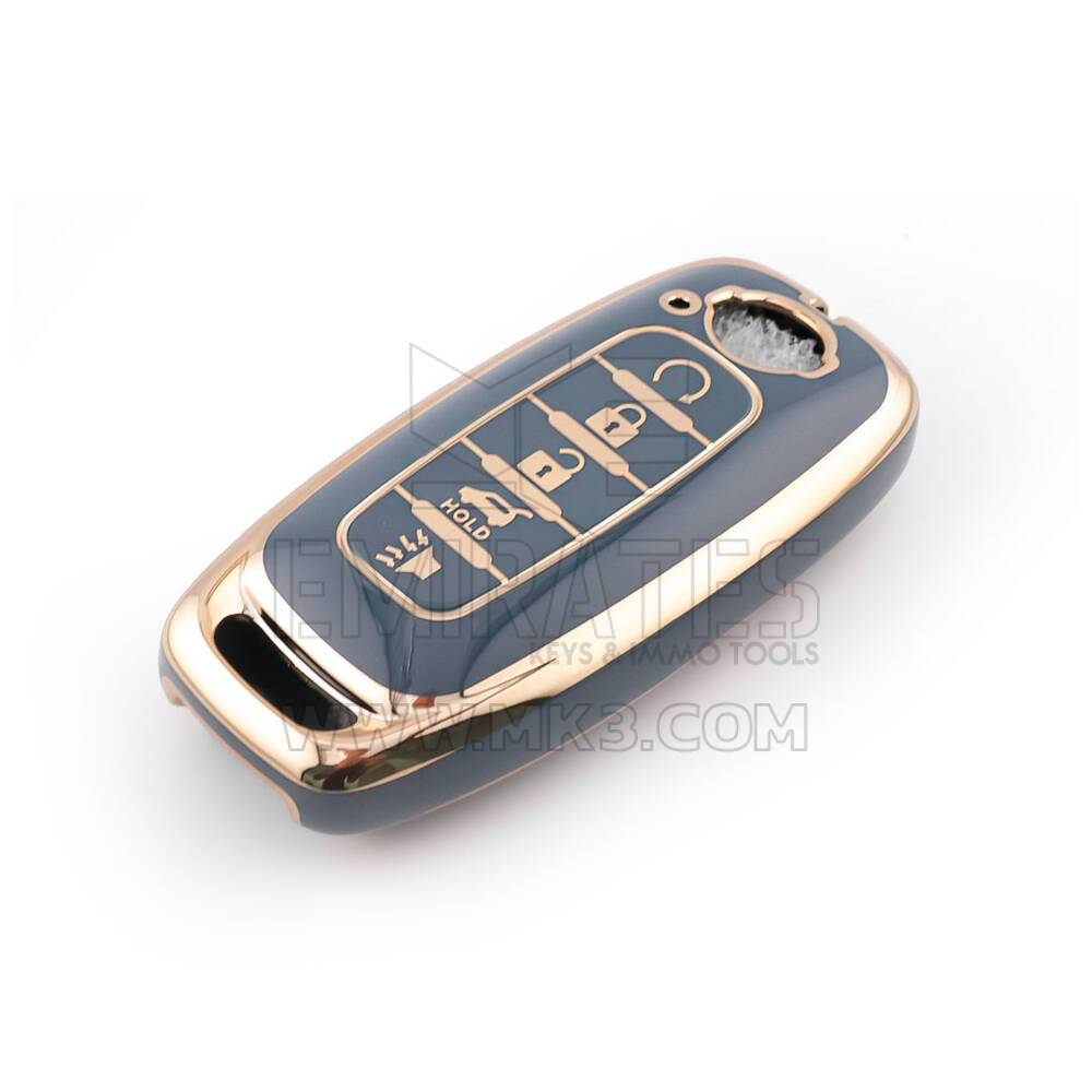 New Aftermarket Nano High Quality Cover For Nissan Remote Key 5 Button Gray Color NS-C11J5 | Emirates Keys