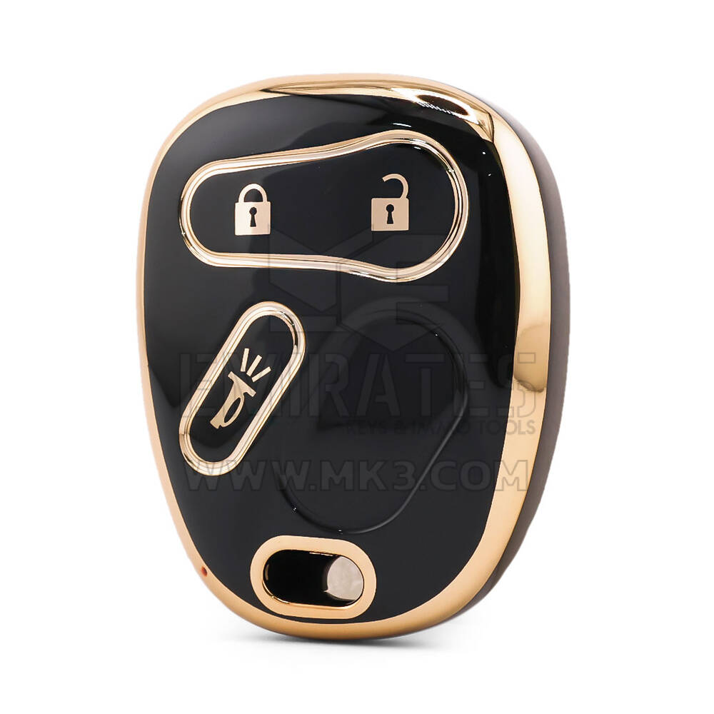 Housse Nano de haute qualité pour clé télécommande Chevrolet 3 boutons couleur noire CRL-G11J3