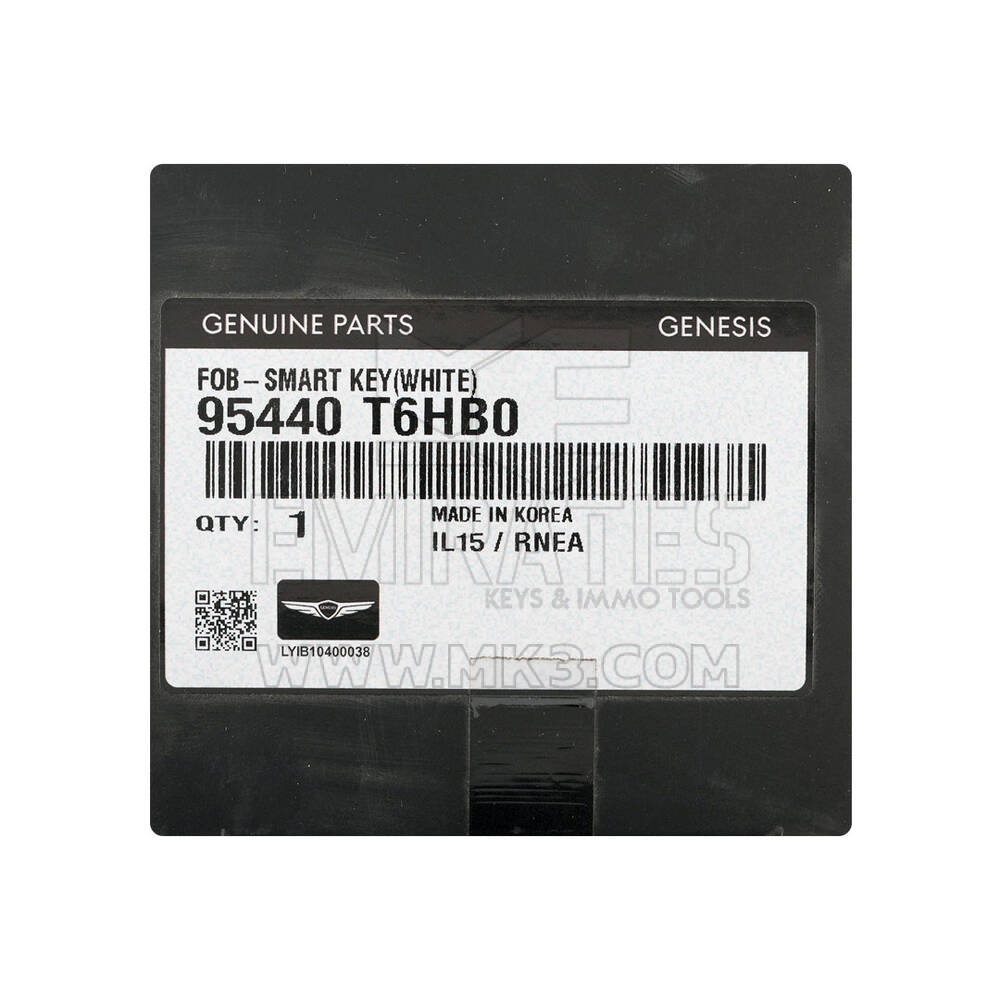 New Genesis GV80 2022 Genuine / OEM Smart Remote Key 4 Buttons 433MHz OEM Part Number: 95440-T6HB0, 95440T6HB0 | Emirates Keys