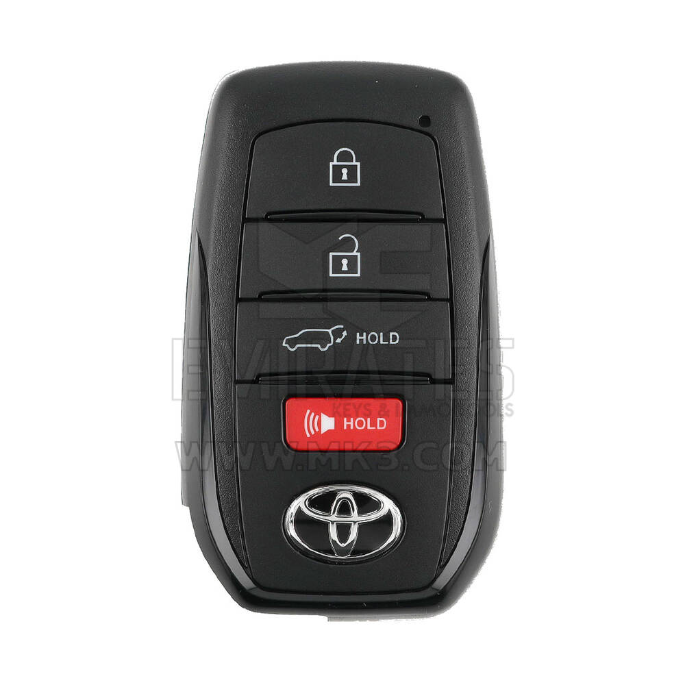 Toyota Highlander 2024 Chiave telecomando intelligente originale 3+1 pulsanti 314,35/312,11 MHz 8990H-0E330 / 8990H-0E600