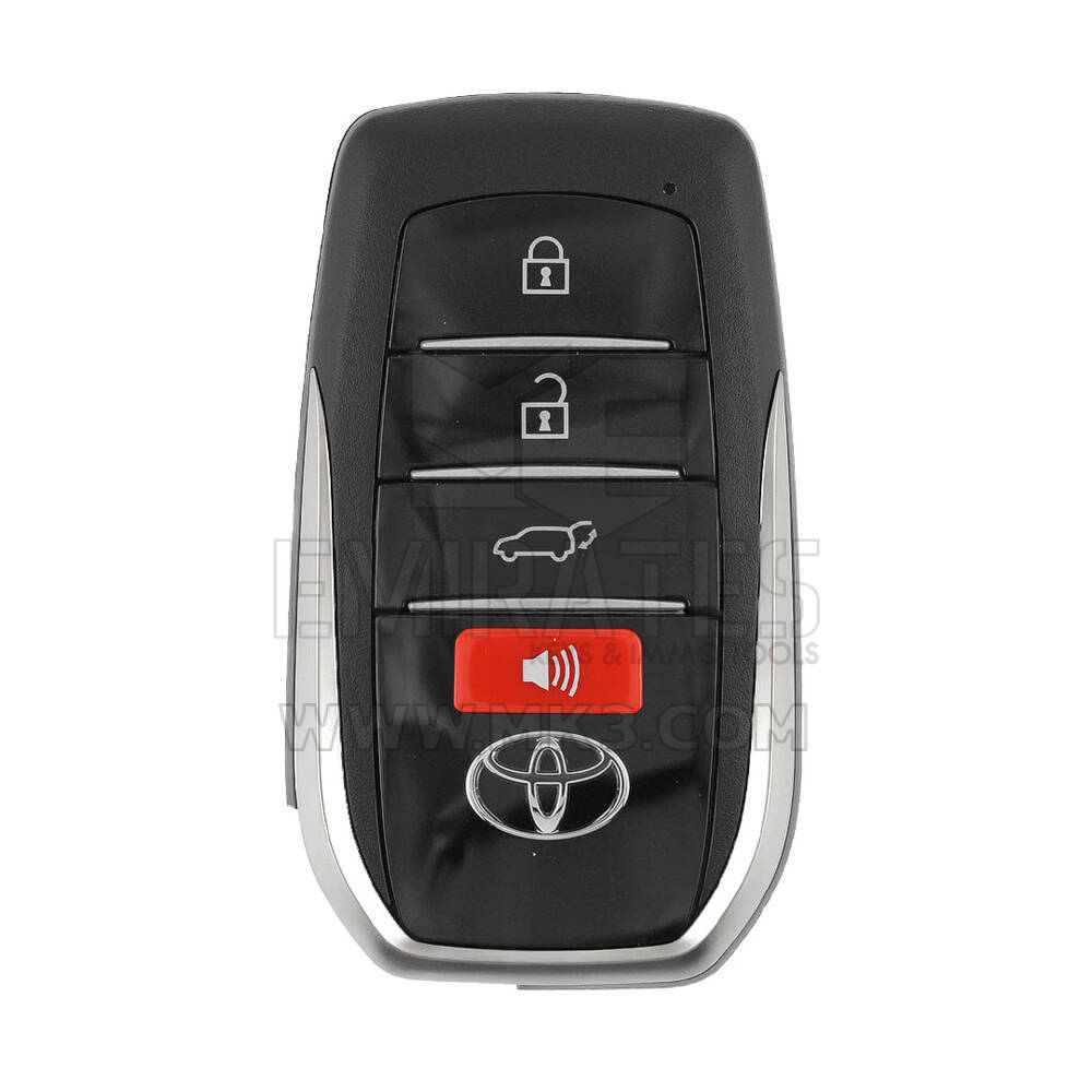 Toyota Land Cruiser Smart Remote Key Shell 3+1 Buttons Chrome Sides BA Type | MK3