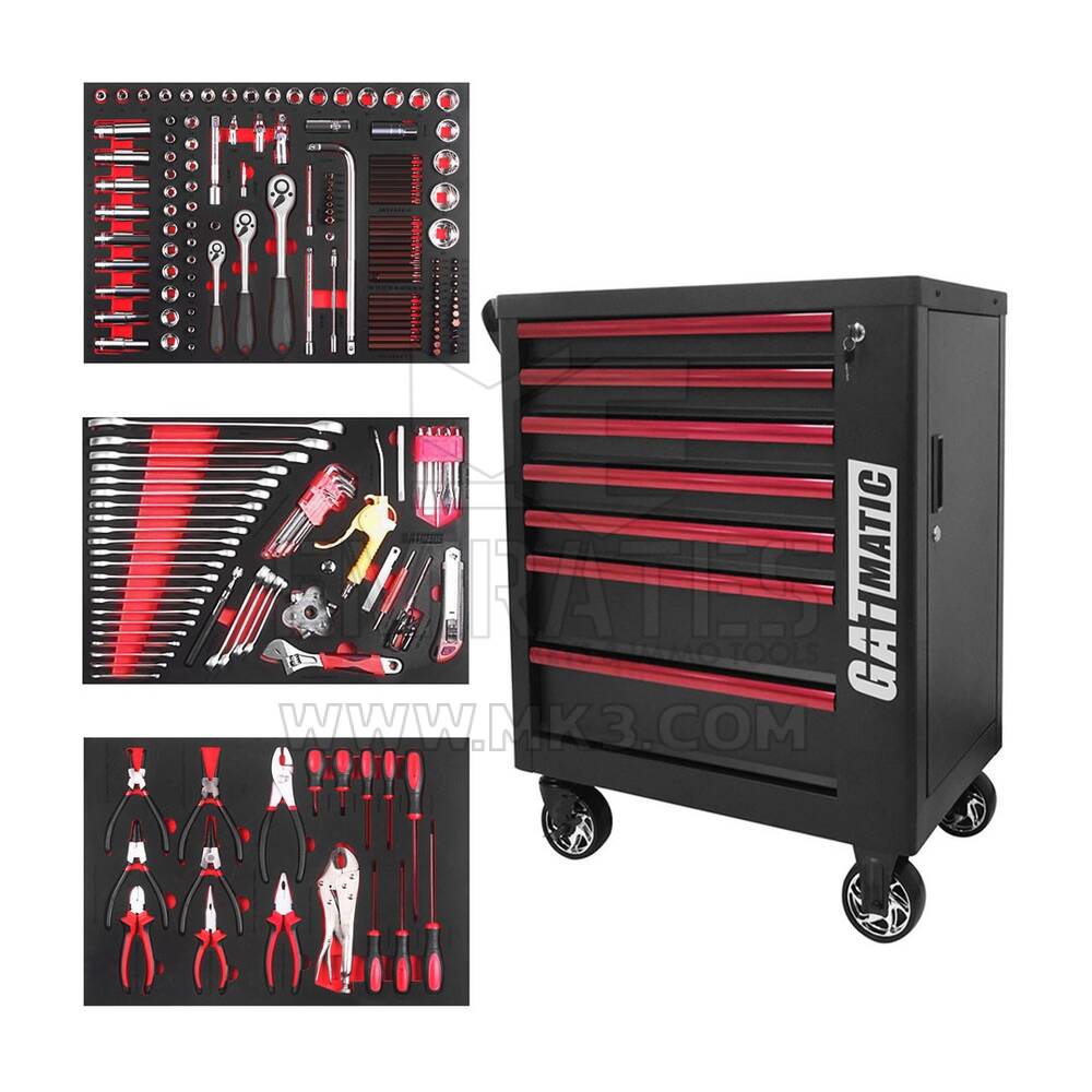 GATmatic GTT204 High-end Tool Trolley With 204pcs Insulated Tools