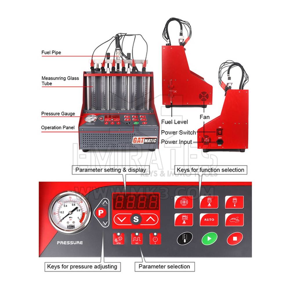 New Bundle GATmatic GI600 Supports EFI Gasoline Injector Cleaner 6 Cylinder Combines The Ultrasonic Cleaning Technology With Gift  | Emirates Keys