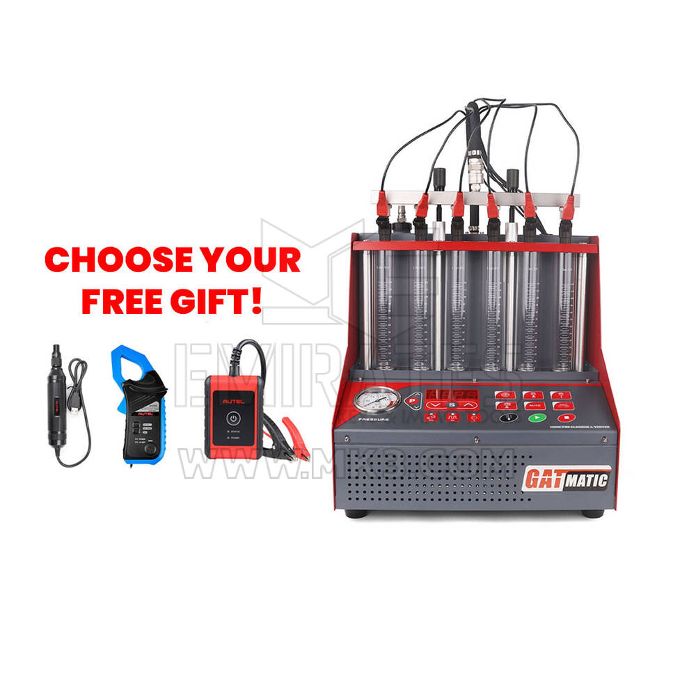 GATmatic GI600 Supports EFI Gasoline Injector Cleaner 6 Cylinder With Gift