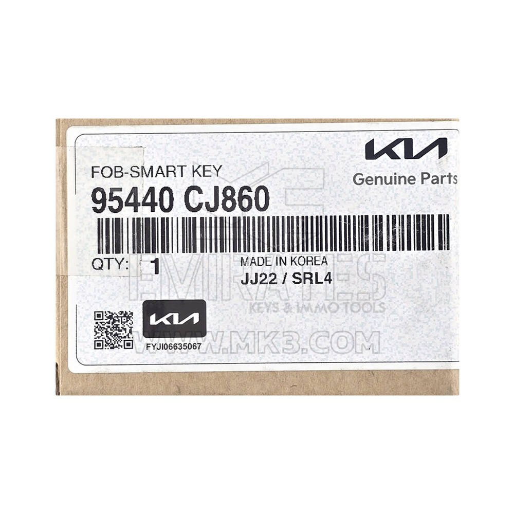 New KIA Sportage 2023 Genuine / OEM Smart Remote Key 6 Buttons 433MHz OEM Part Number: 95440-CJ860, 95440CJ860  | Emirates Keys