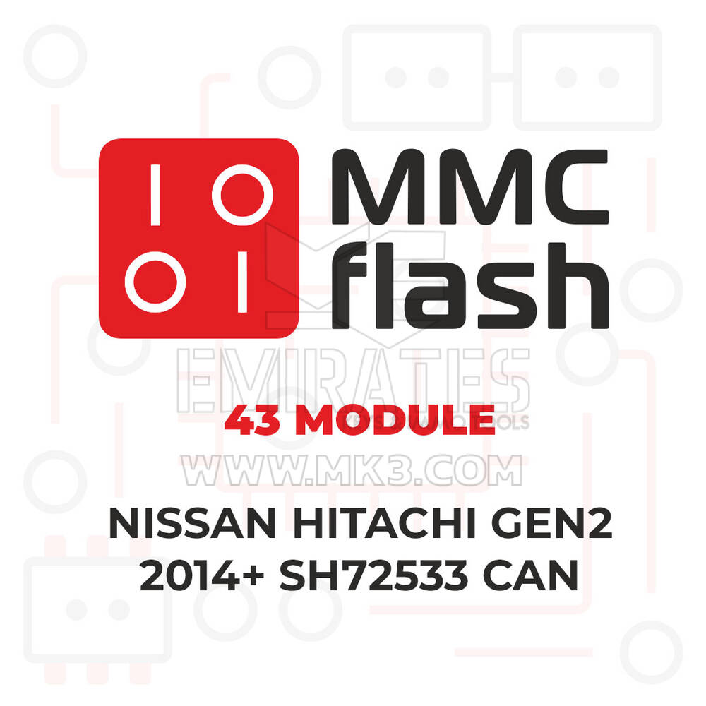 MMCFlash - 43 وحدة، نيسان هيتاشي GEN2 2014+ SH72533 CAN