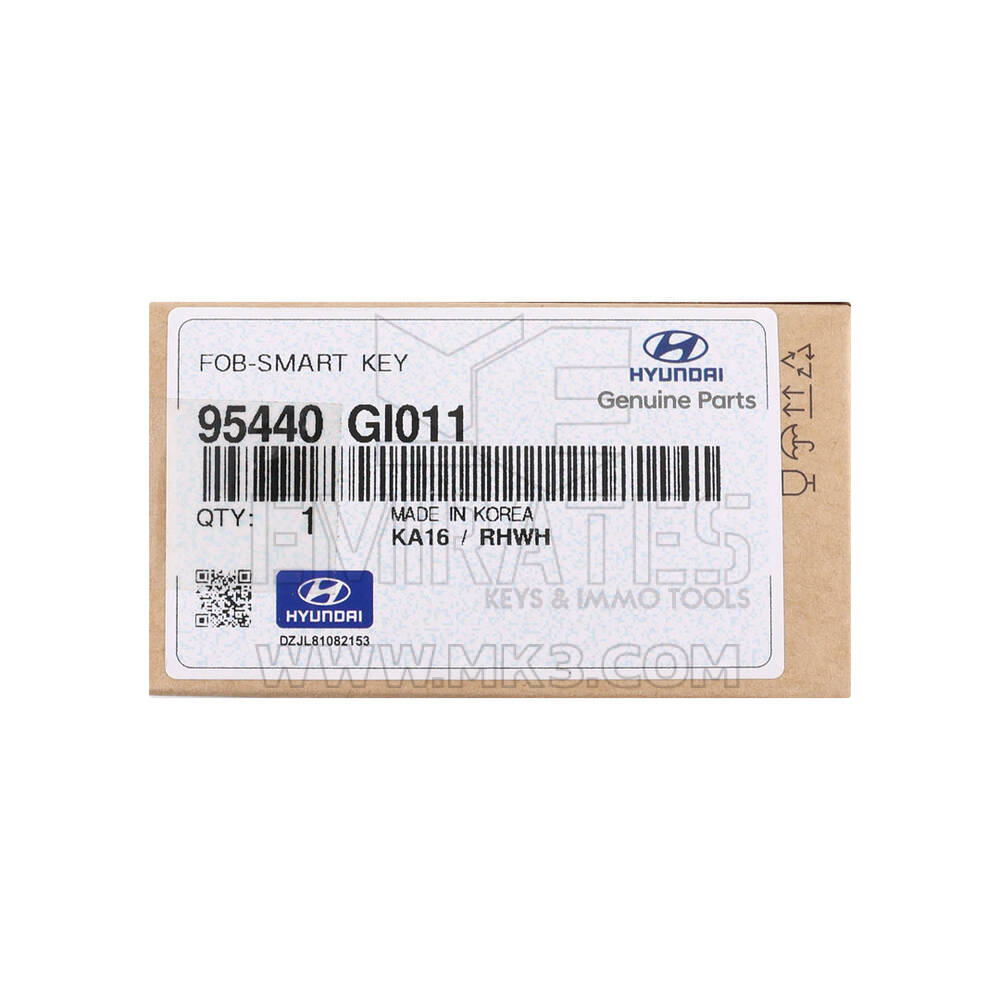 New Hyundai Ioniq 2025 Genuine / OEM Smart Remote Key 4+1 Buttons 433MHz OEM Part Number: 95440-GI011, 95440GI011 | Emirates Keys