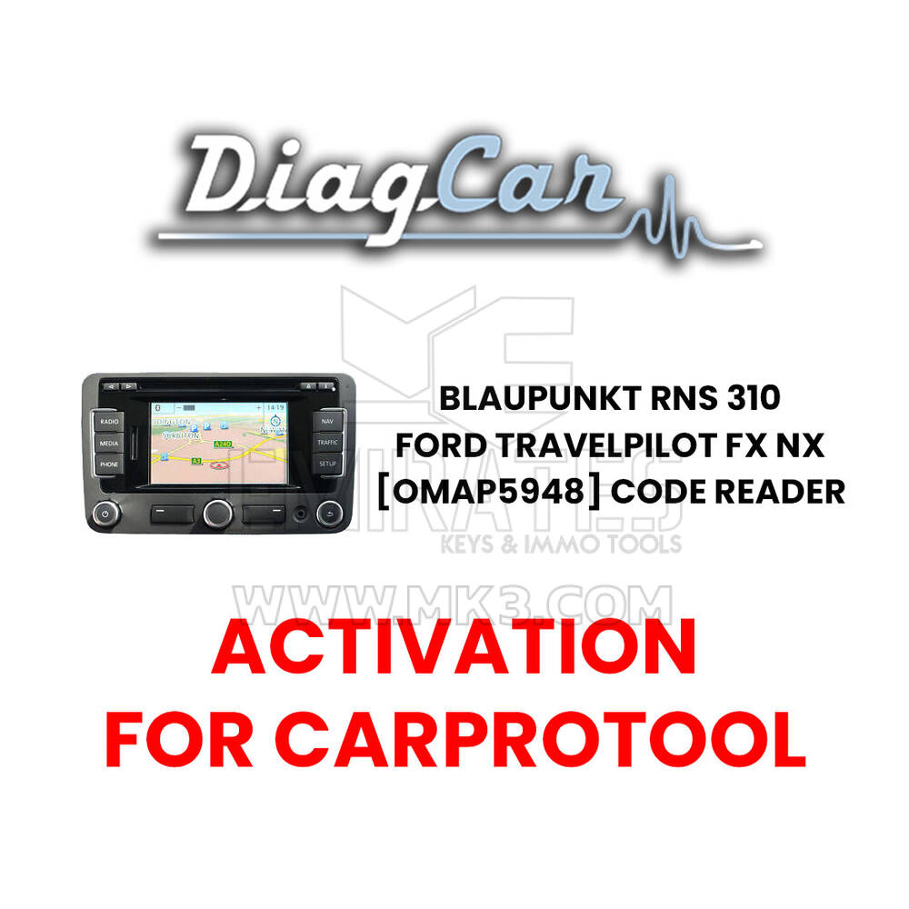 DiagCar Blaupunkt RNS 310 / Ford Travelpilot FX NX [OMAP5948] Lettore di codici