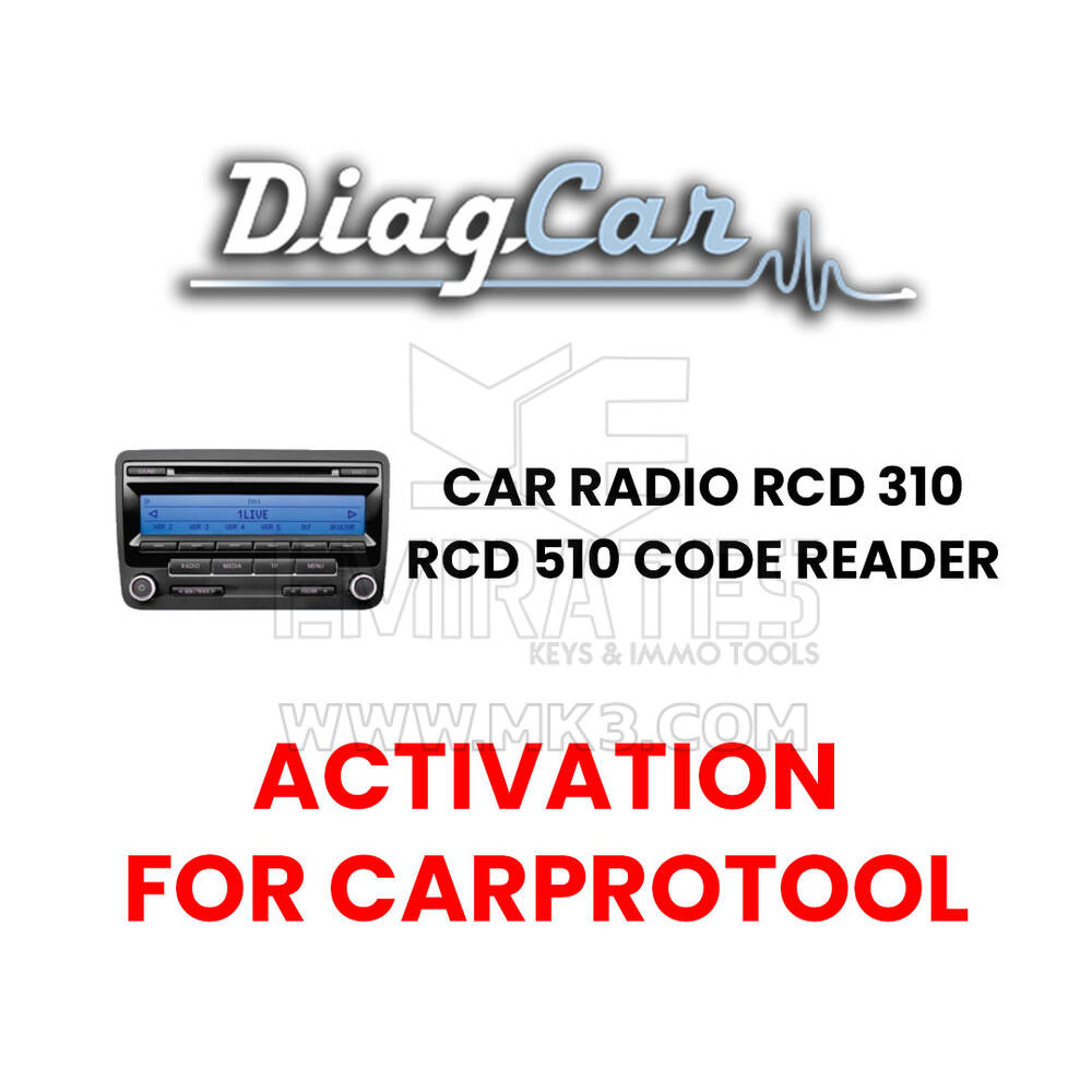 Lector de códigos RCD 310 RCD 510 para autorradio DiagCar
