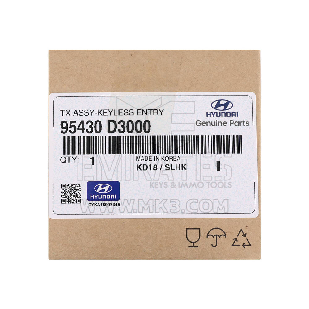 New Hyundai Tucson 2016 Genuine / OEM Flip Remote Key 3+1 Buttons 433MHz OEM Part Number: 95430-D3000, 95430D3000 - FCC ID: TQ8-RKE-4F25 | Emirates Keys