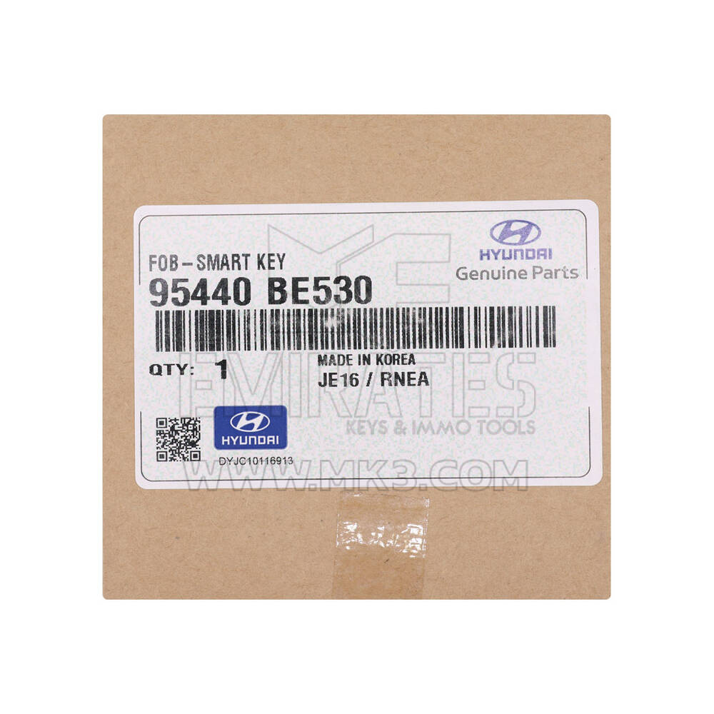 New Hyundai Kona 2025 Genuine / OEM Smart Remote Key 4 Buttons 433MHz OEM Part Number: 95440-BE530, 95440BE530 | Emirates Keys