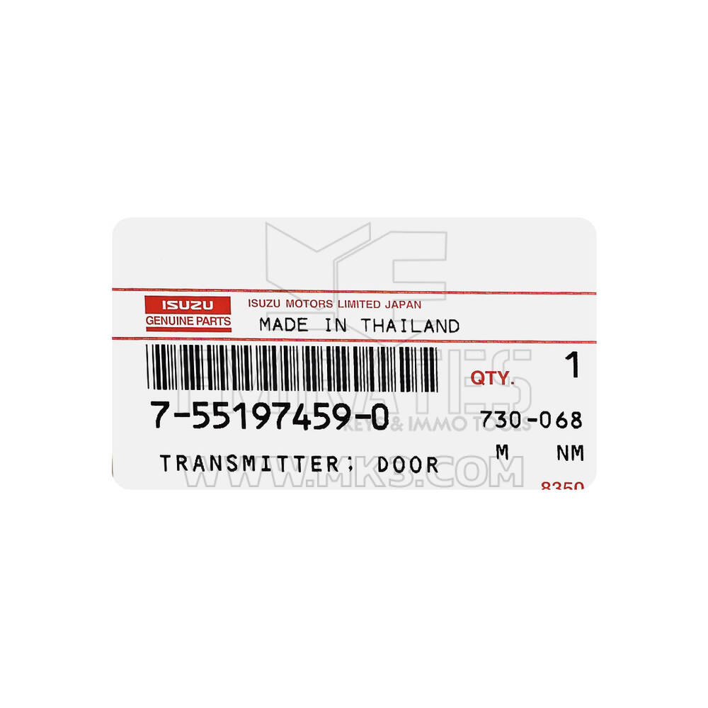Yeni Isuzu Orijinal / OEM Akıllı Uzaktan Anahtar 4 Düğme 433MHz OEM Parça Numarası: 7-55197459-0 | Emirates Keys