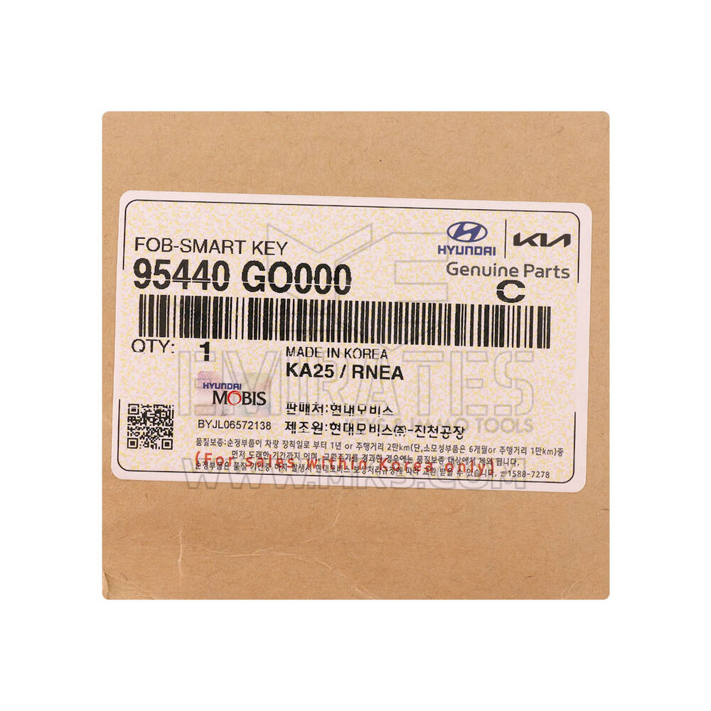 New Hyundai 2025 Genuine / OEM Smart Remote Key 5+1 Buttons 433MHz OEM Part Number: 95440-GO000, 95440GO000 | Emirates Keys