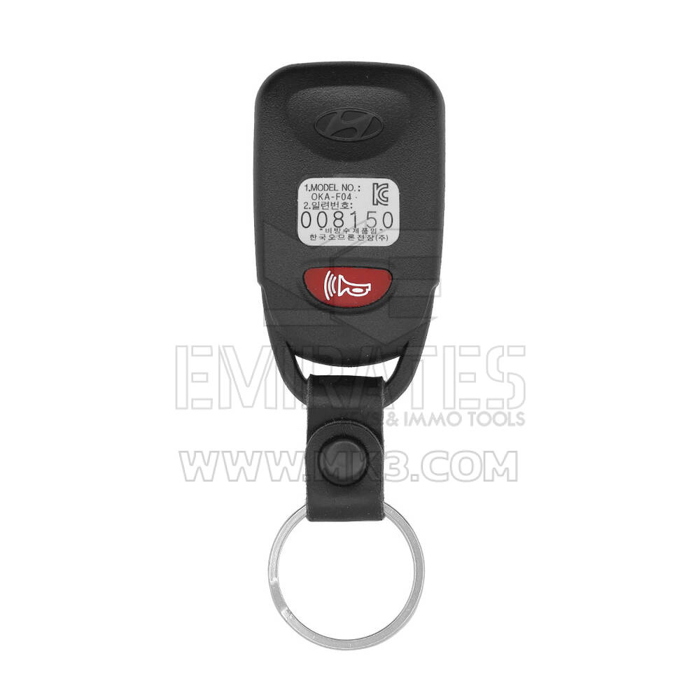 Clé télécommande d'origine Hyundai Sonata 2011 3+1 boutons 433 MHz | MK3