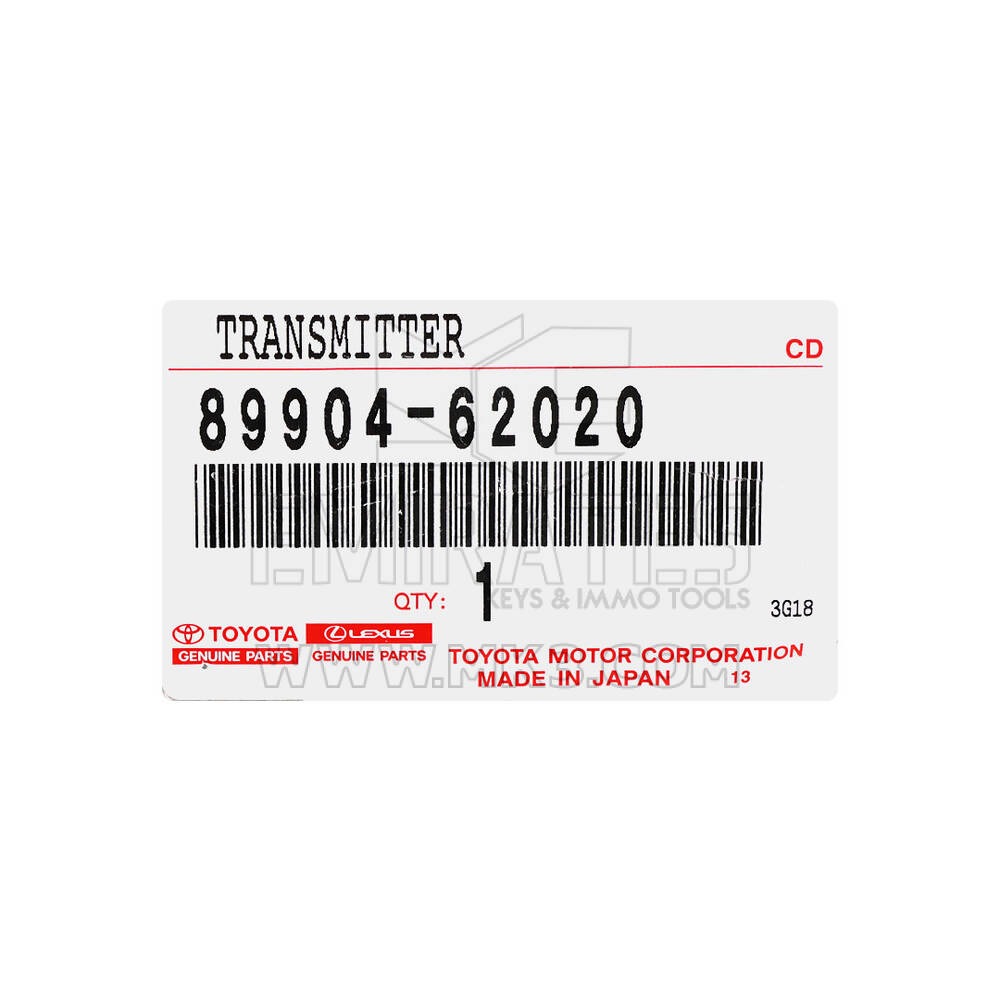 New Toyota Mirai 2016-2020 Genuine / OEM Smart Remote Key 3+1 Button 315MHz OEM Part Number: 89904-62020, 8990462020 - FCC ID: HYQ14FBA | Emirates Keys
