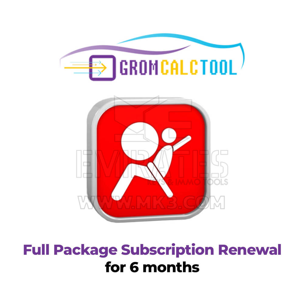 Renouvellement de l'abonnement au package complet GromCalcTool pour 6 mois