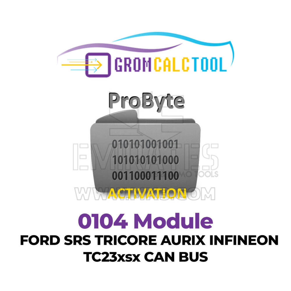 GromCalcTool 0104 Módulo FORD SRS TRICORE AURIX INFINEON TC23xsx CAN BUS