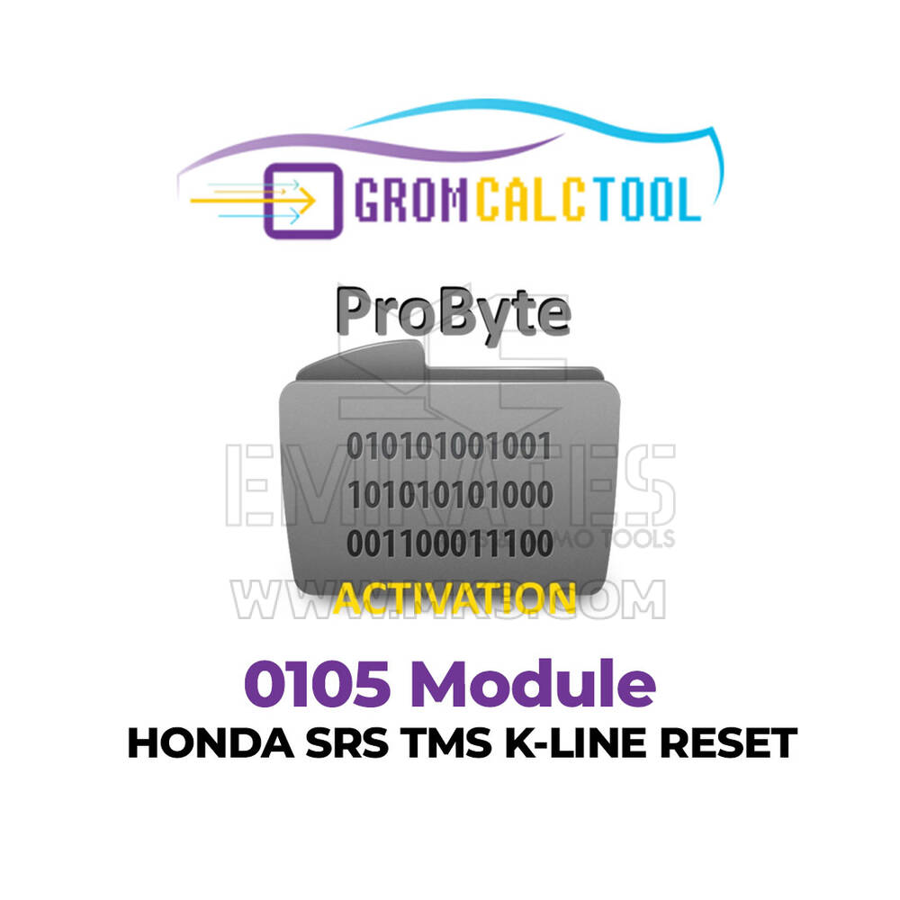 إعادة تعيين وحدة GromCalcTool 0105 SRS TMS K-LINE من هوندا