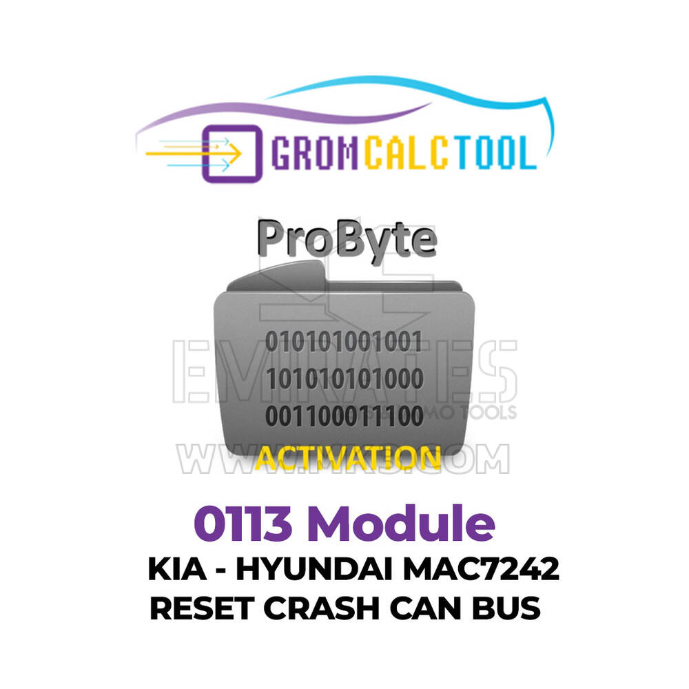 GromCalcTool 0113 Module Kia - Hyundai MAC7242 Réinitialisation Crash CAN BUS