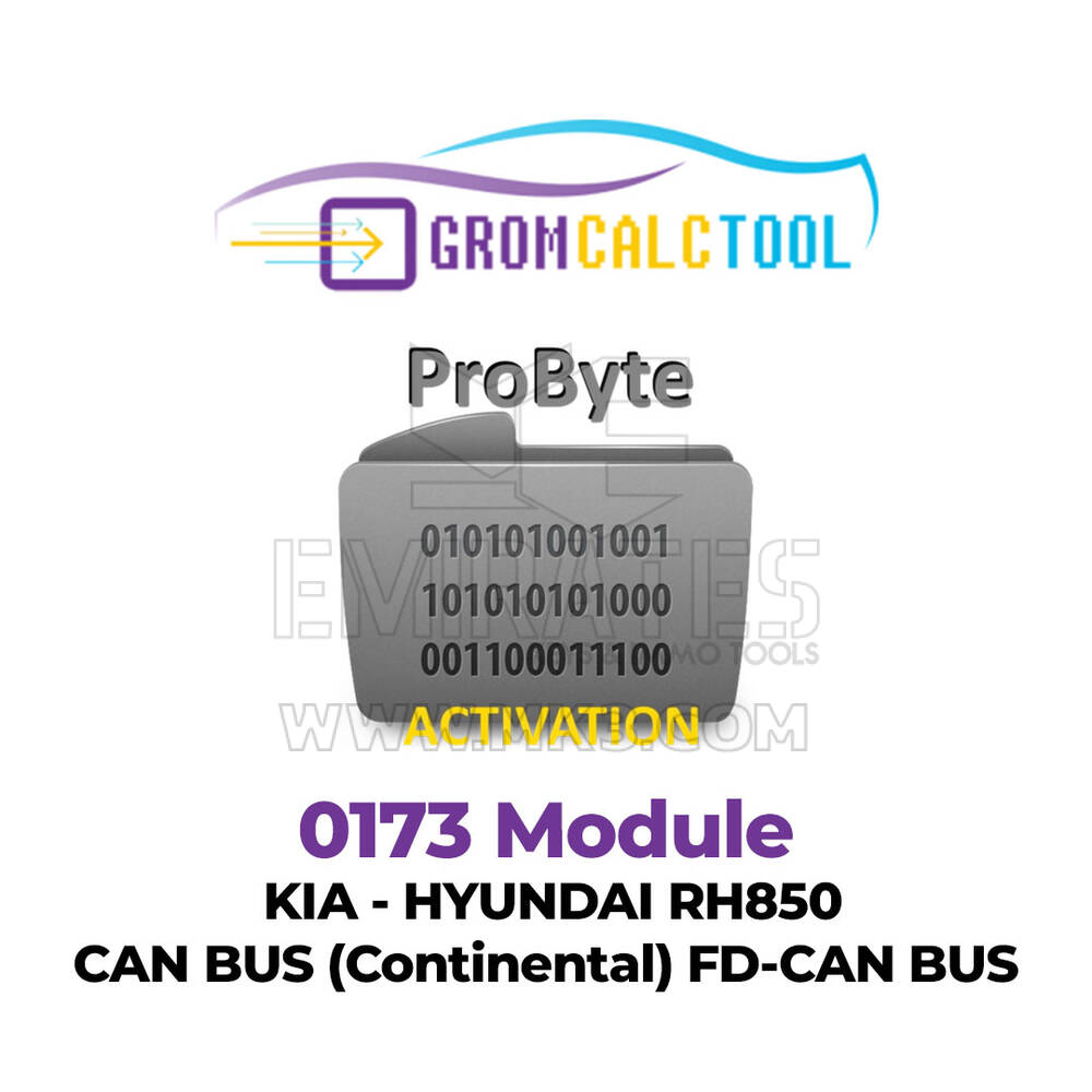 GromCalcTool 0173 وحدة KIA - HYUNDAI RH850 CAN BUS (Continental) FD-CAN BUS