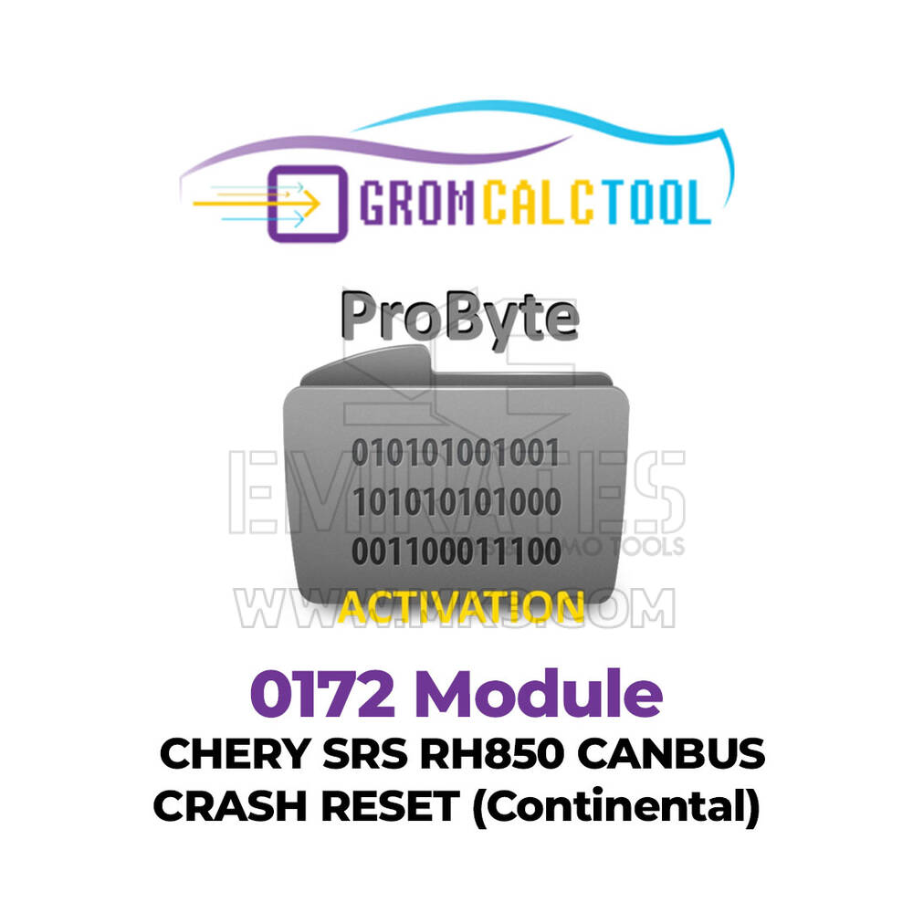GromCalcTool 0172 Modülü CHERY SRS RH850 CANBUS ÇARPMASI SIFIRLAMA (Continental)