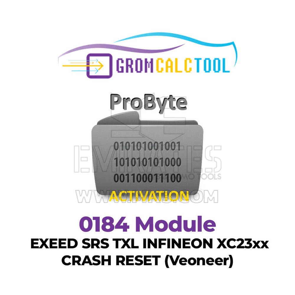 GromCalcTool 0184 وحدة EXEED SRS TXL INFINEON XC23xx إعادة تعيين الأعطال (Veoneer)