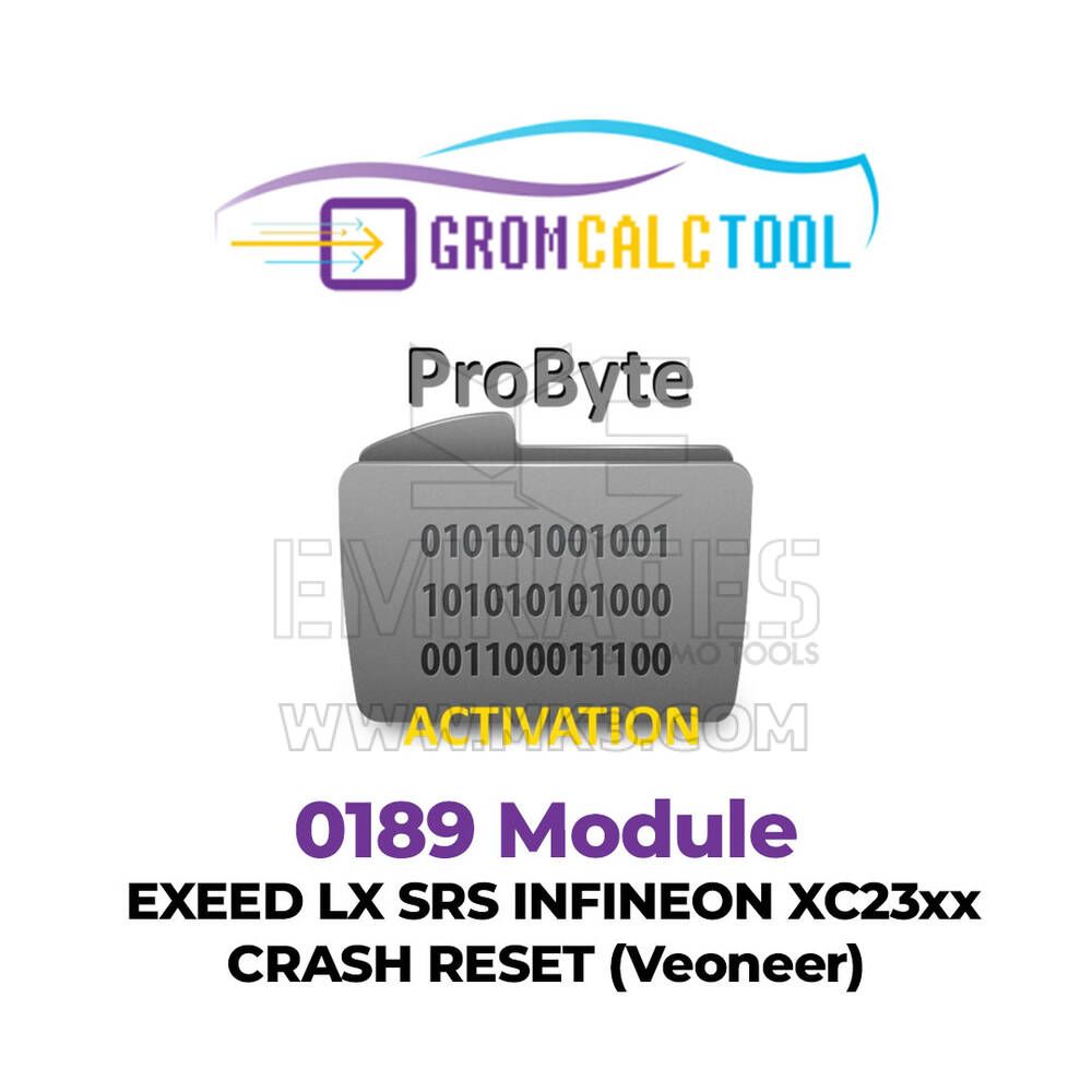 GromCalcTool 0189 وحدة EXEED LX SRS INFINEON XC23xx CRASH RESET (Veoneer)