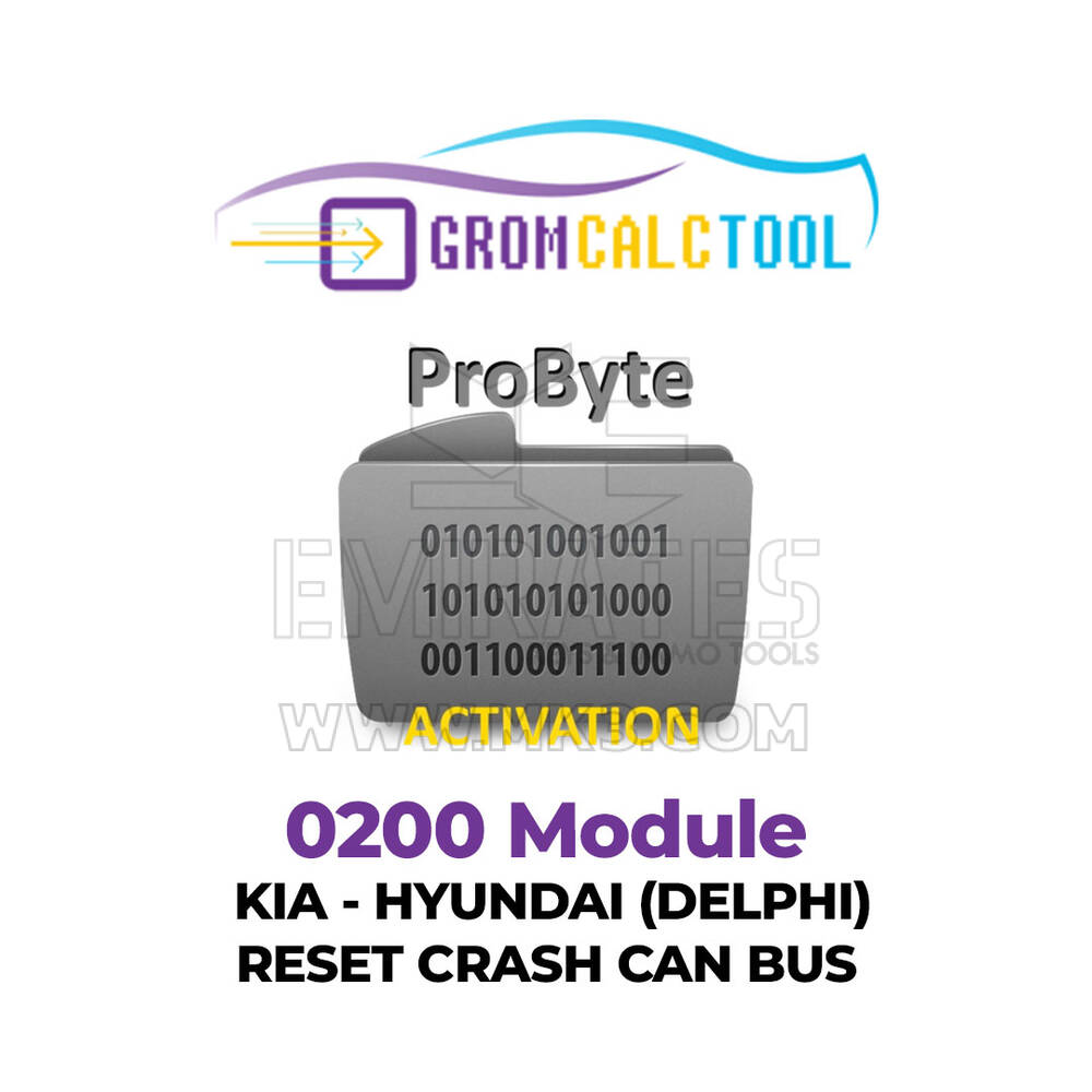 GromCalcTool 0200 Module KIA - HYUNDAI (DELPHI) RESET CRASH CAN BUS