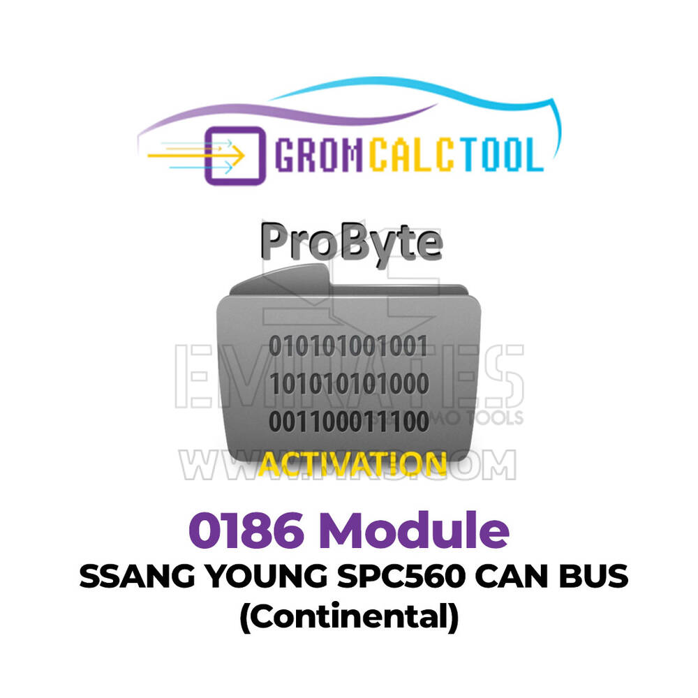 وحدة GromCalcTool 0186 لـ SSANG YOUNG SPC560 CAN BUS (Continental)