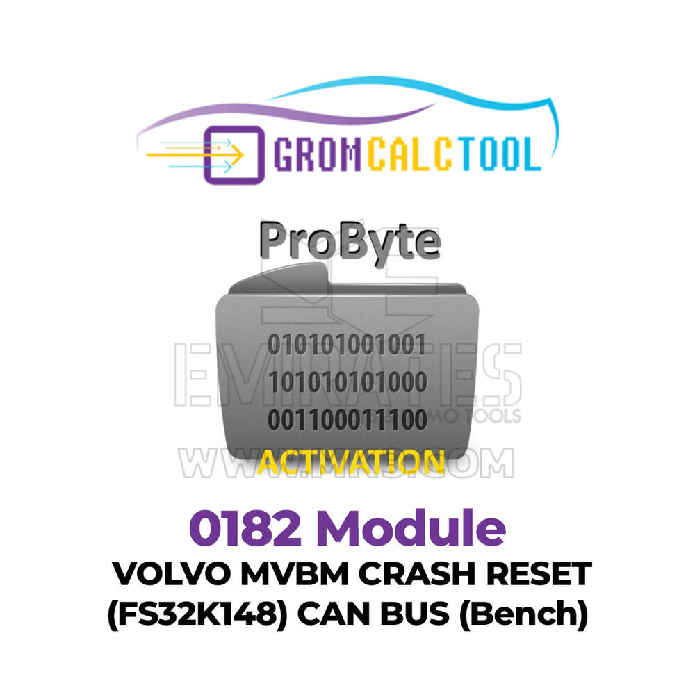 GromCalcTool 0182 Module VOLVO MVBM CRASH RESET (FS32K148) CAN BUS (Bench)