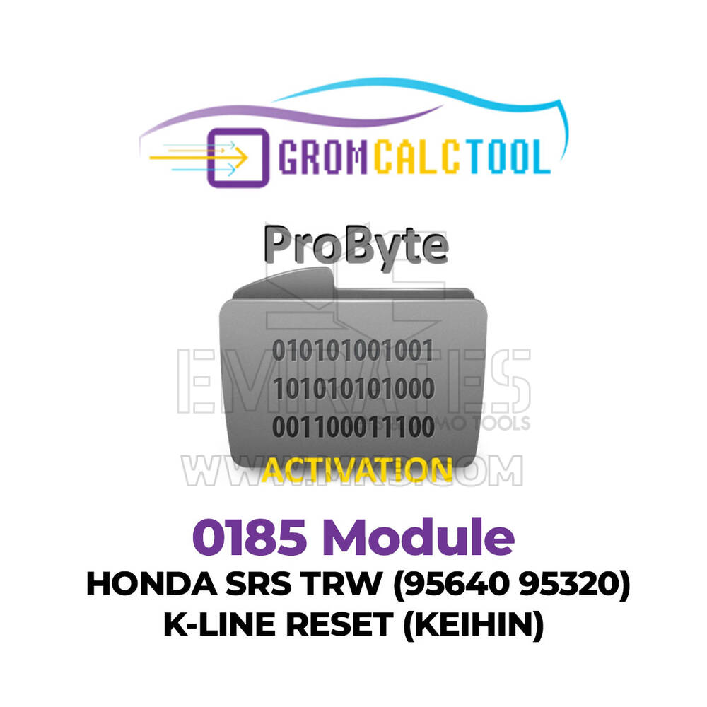GromCalcTool 0185 Modülü HONDA SRS TRW (95640 95320) K-LINE SIFIRLAMA (KEIHIN)