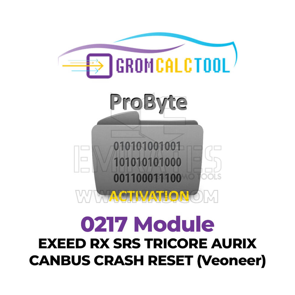 GromCalcTool 0217 Модуль EXEED RX SRS TRICORE AURIX CANBUS CRASH RESET (Veoneer)