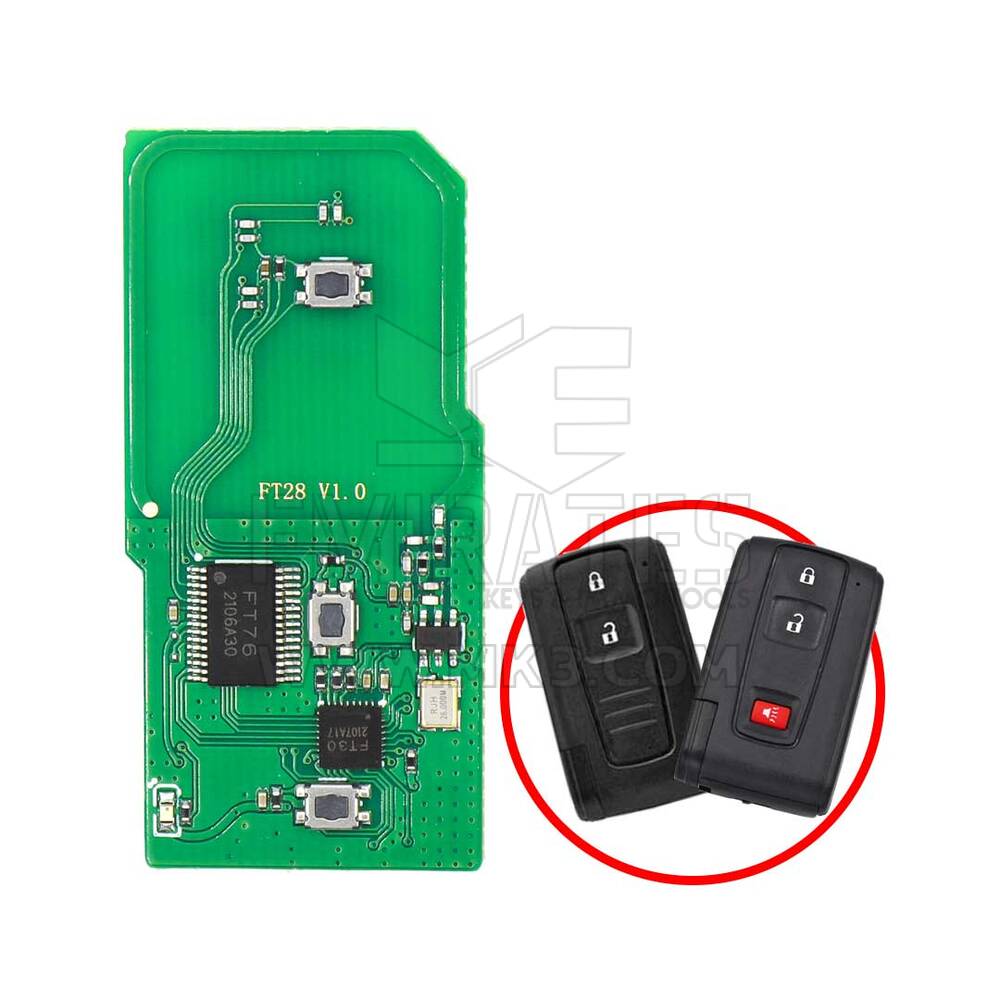 Lonsdor FT28-0030A chave remota inteligente PCB 2+1 botão 312MHz sem proximidade para TOYOTA