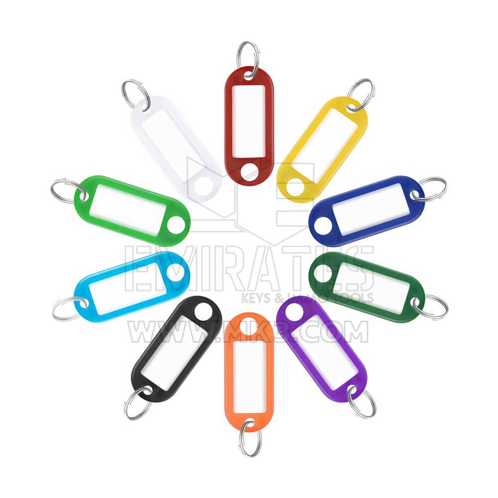 Etichette per chiavi in plastica Etichette colorate Confezione da 200 pezzi | MK3
