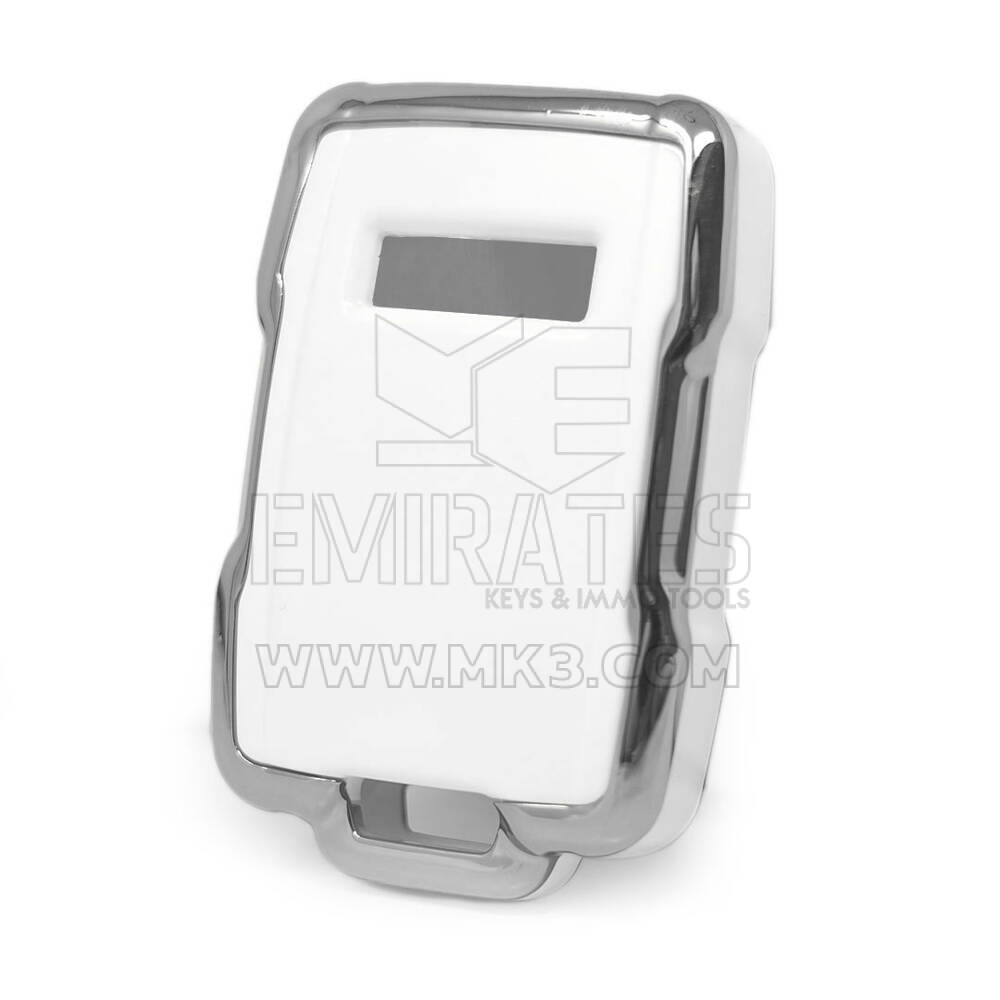 Nanocubierta para mando a distancia GMC de 4 botones, marco blanco y plateado, GMC-B11Y | MK3